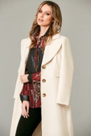 Belted Long Coat - Cream