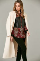Belted Long Coat - Cream