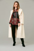 Belted Long Coat - Cream