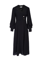 Button Detail Dress - Black