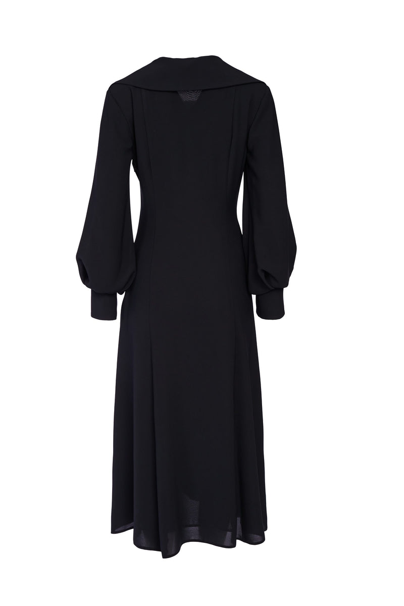 Button Detail Dress - Black