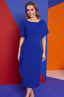 Front Drape Dress - Royal Blue
