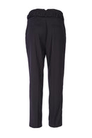 Buckle Waist Slim Trouser - Black