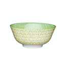 Green Geometric Ceramic Bowl