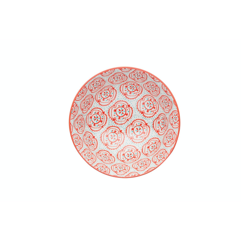 Bright Yellow Floral Ceramic Bowl