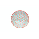 Bright Green Geometric Print Ceramic Bowl