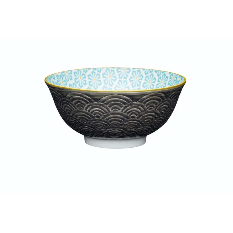 Grey Arched Pattern Ceramic Bowl