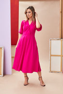 Collar Dress - Hot Pink