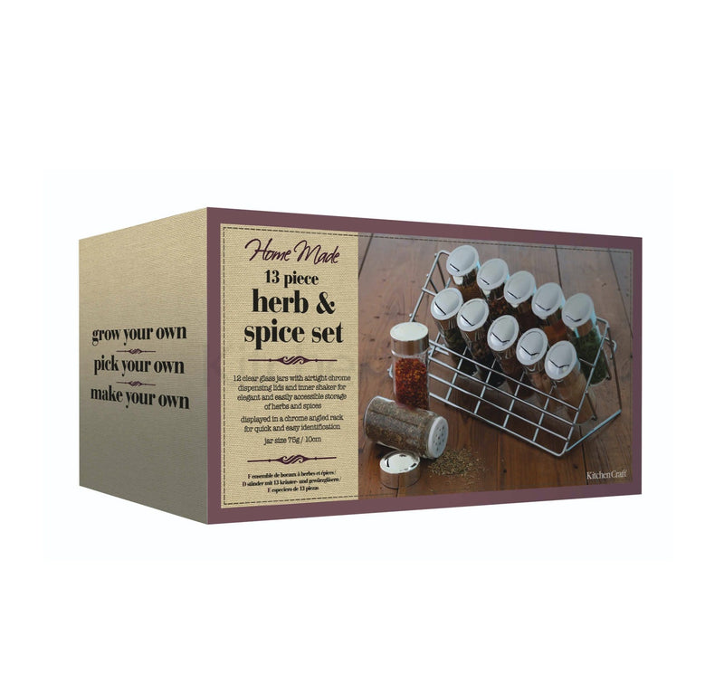 Home Made Spice Rack With 12 Bottles Chrome