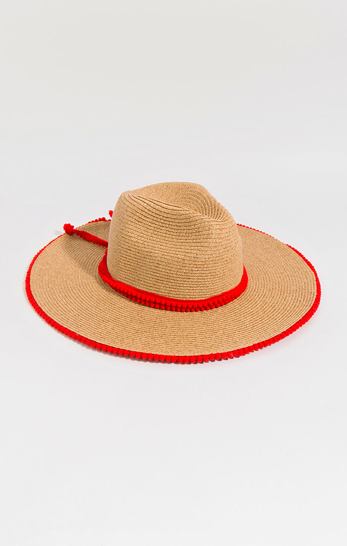 Kian Hat - Natural/red