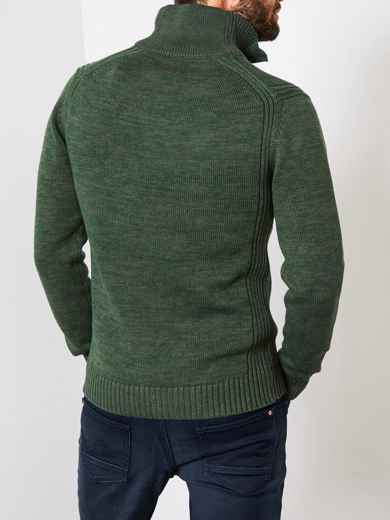 Button Chunky Knit - Bottle Green