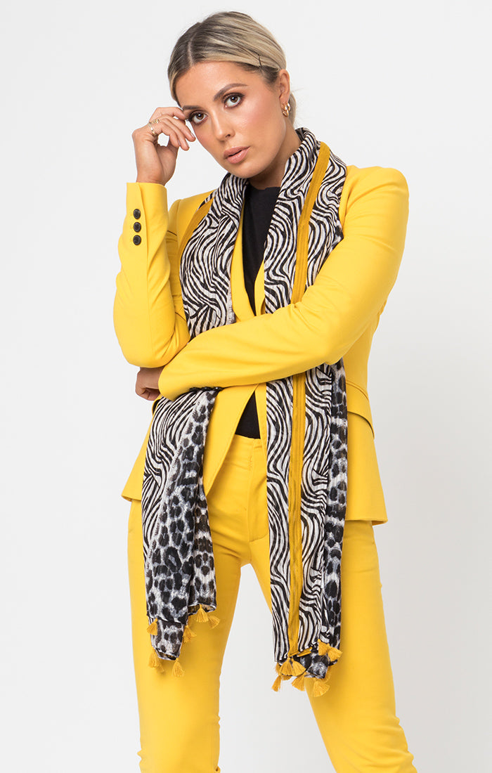 Karla Scarf - Black/yellow