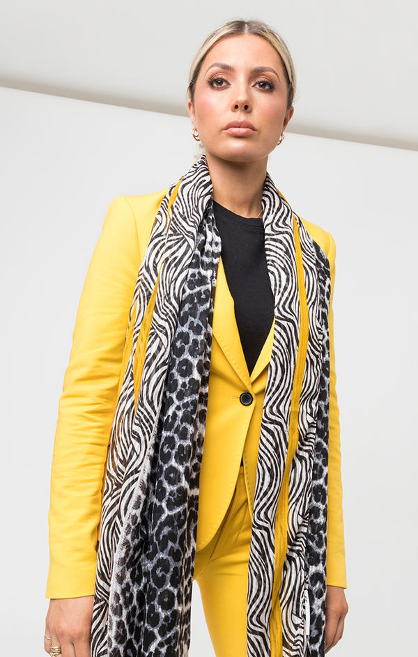 Karla Scarf - Black/yellow