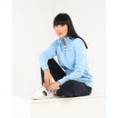 Layla Zip Top - Sky Blue