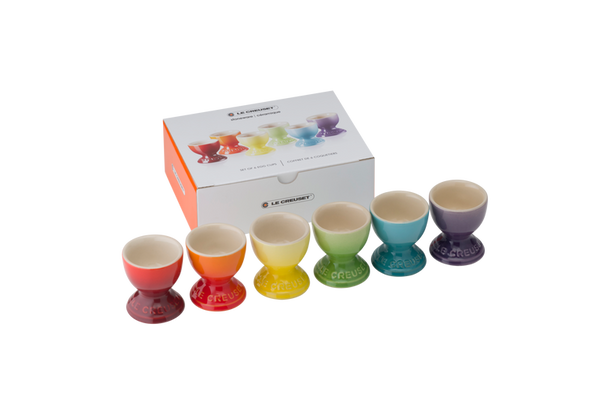 Set Of 6 Rainbow Egg Cups