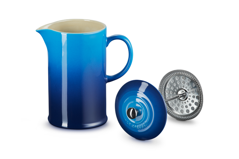 Cafetiere with Metal Press - Azure