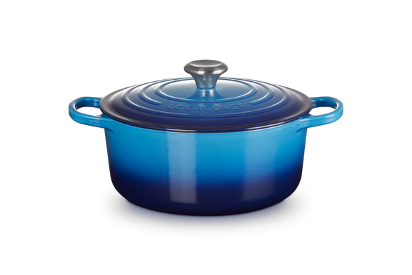 Signature Cast Iron Round Casserole 26cm - Azure