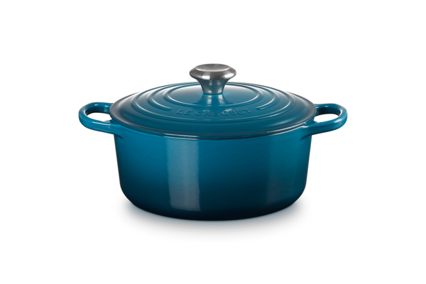 Signature Cast Iron Round Casserole 28cm - Deep Teal