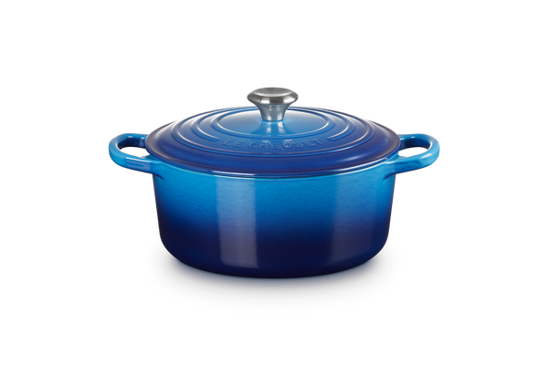 Signature Cast Iron Round Casserole 22cm - Azure
