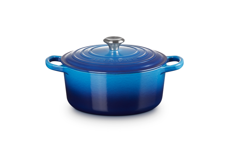 Signature Cast Iron Round Casserole 22cm - Azure