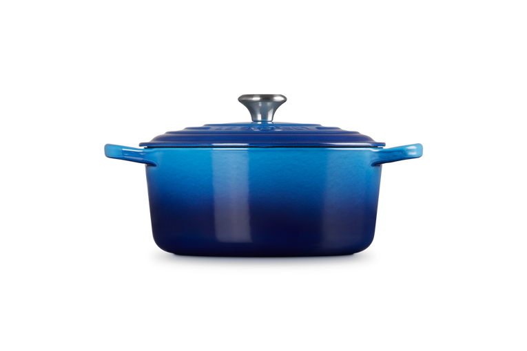Signature Cast Iron Round Casserole 22cm - Azure