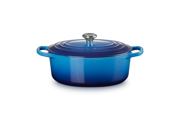 Signature Cast Iron Oval Casserole 29cm  - Azure