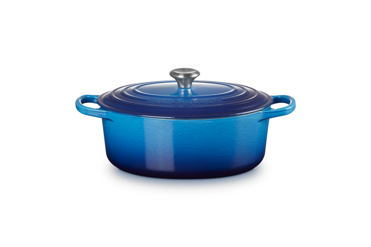 Signature Cast Iron Oval Casserole 29cm  - Azure