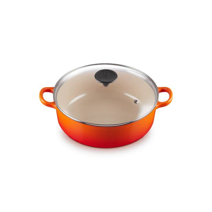 24cm Risotto Pot with Glass Lid - Volcanic