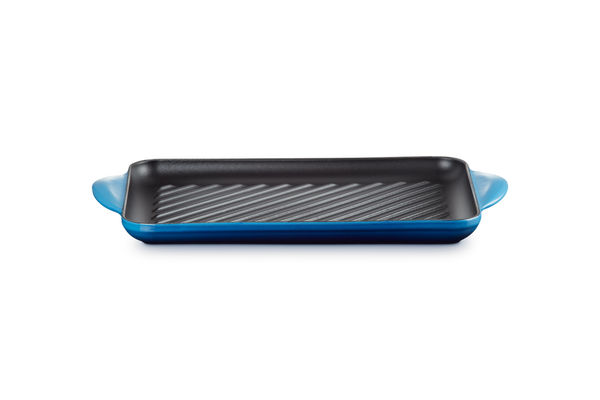 32cm Cast Iron Rectangular Grill - Azure