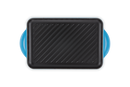 32cm Cast Iron Rectangular Grill - Azure