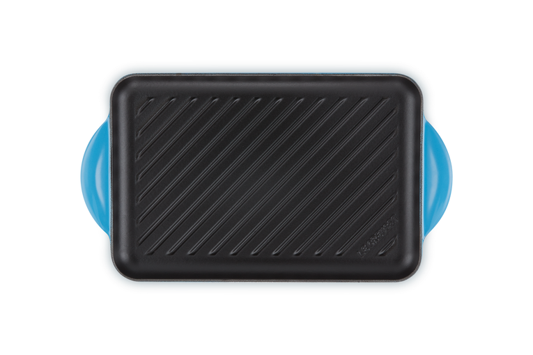 32cm Cast Iron Rectangular Grill - Azure