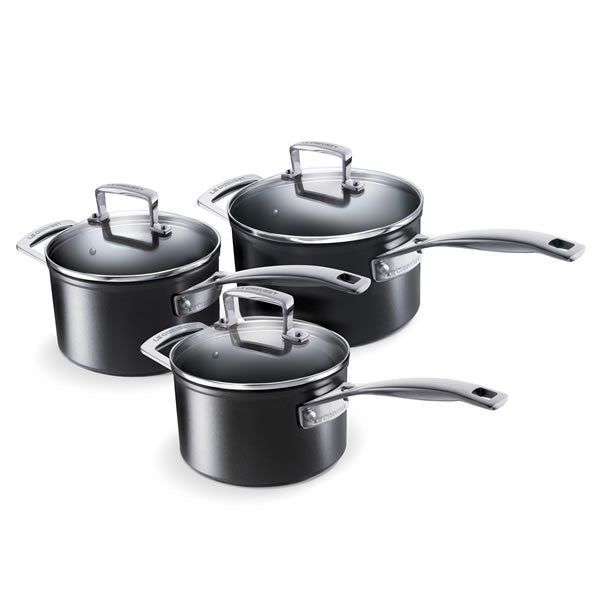 Le Creuset Toughened Non-Stick 3 Piece Saucepan Set