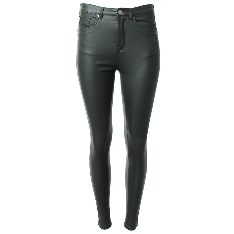 Lorraine Leather Jean - Khaki