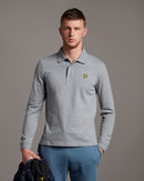 Long Sleeve Polo - Mid Grey Marl