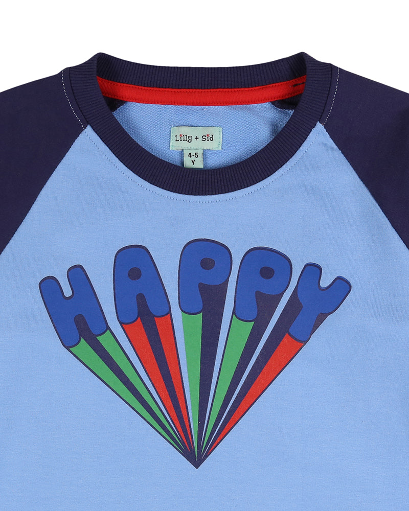 Happy Sweatshirt - Blue