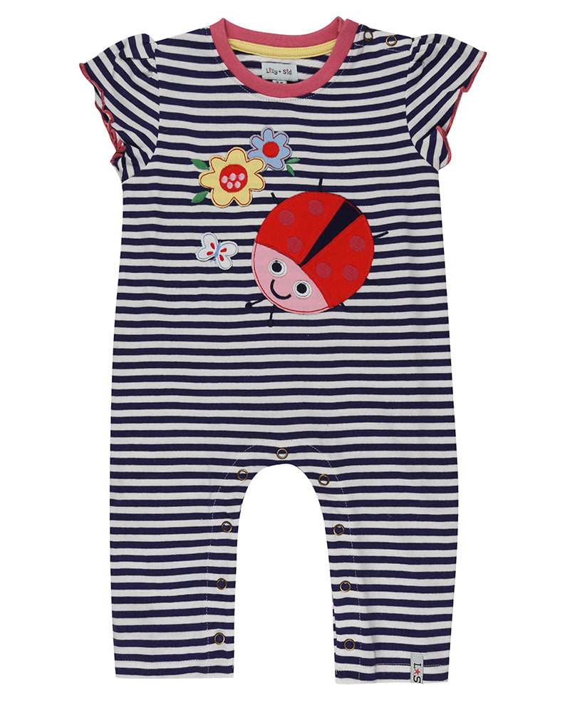 Applique Ladybug Playsuit - Multi
