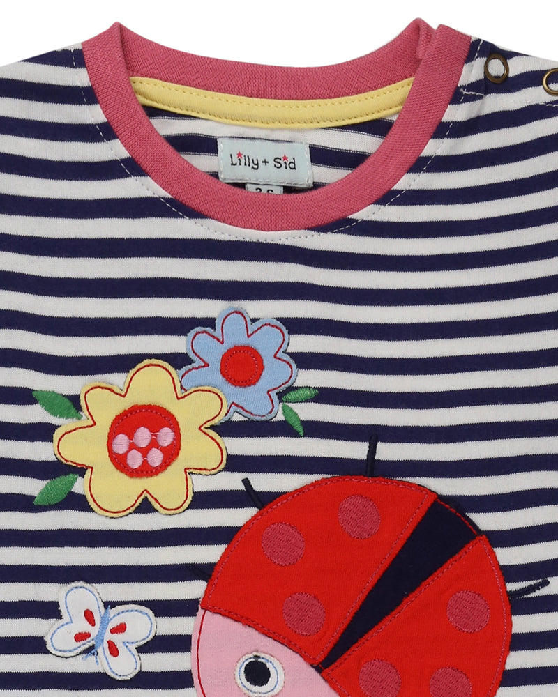 Applique Ladybug Playsuit - Multi