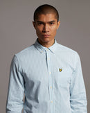 Slim Fit Gingham Shirt - Deck Blue/white