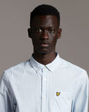 Slim Fit Gingham Shirt - Light Blue/white