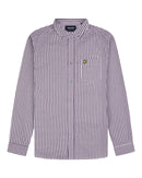 Slim Fit Gingham Shirt - Burgundy/white