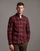 Check Flannel Shirt - Burgundy