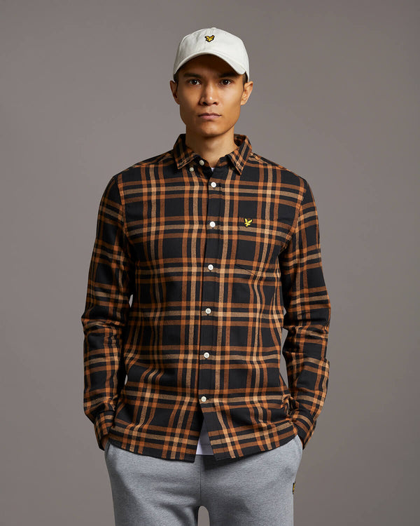 Check Flannel Shirt - Jet Black