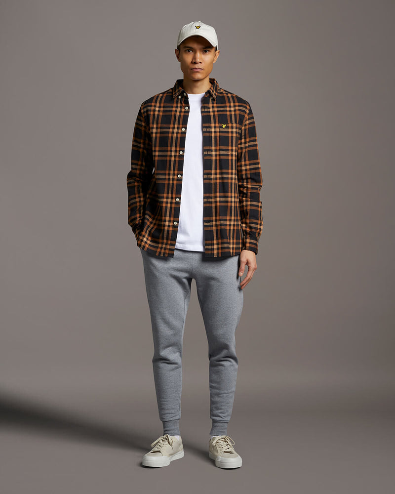 Check Flannel Shirt - Jet Black