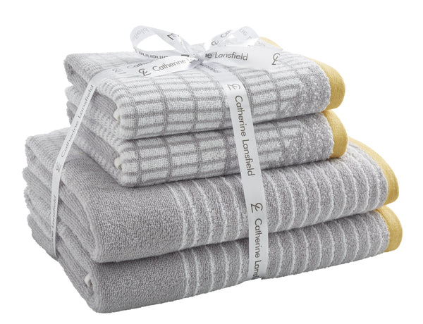 Larsson Geo Towel Bale - Grey-Ochre