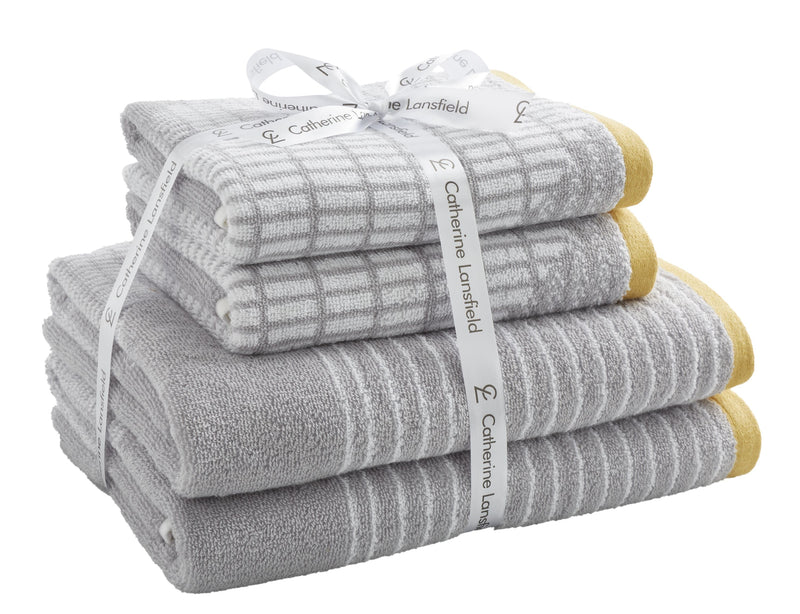 Larsson Geo Towel Bale - Grey-Ochre