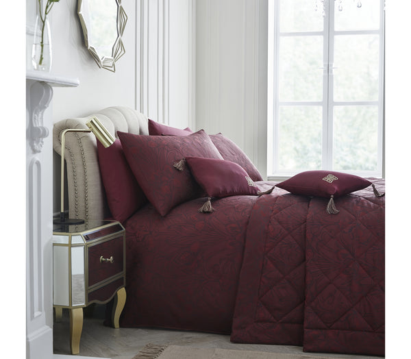 Florian Duvet Cover Set - Claret