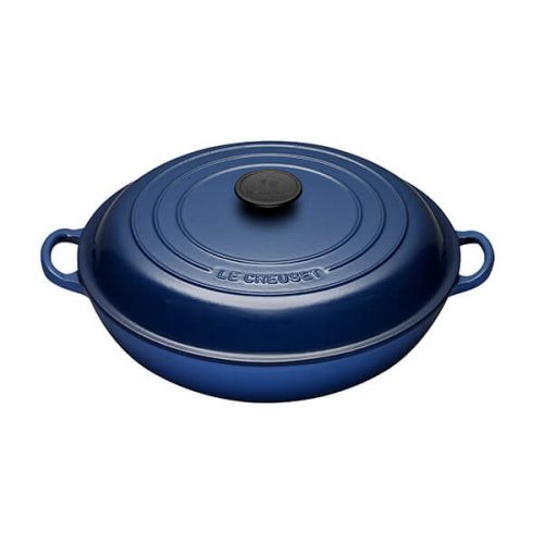 Signature Cast Iron Shallow Casserole 30cm - Cobalt Blue