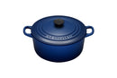 Signature Cast Iron Round Casserole 28cm - Cobalt Blue