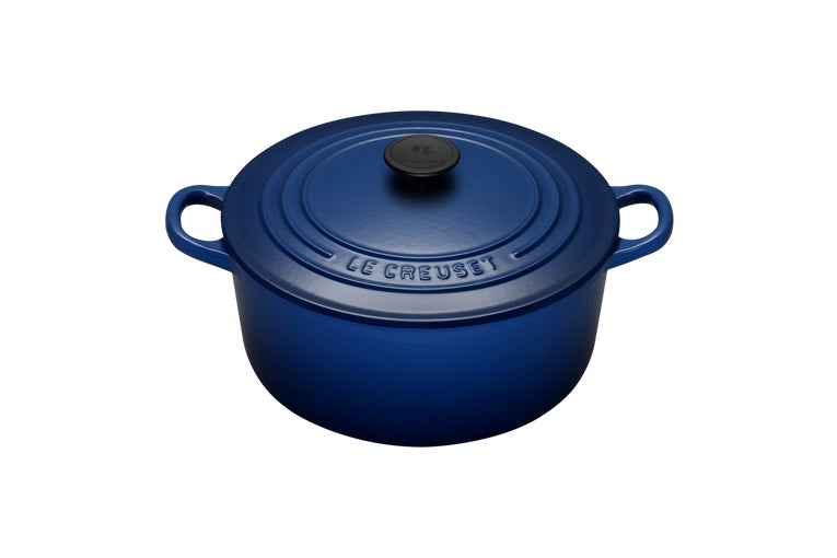 Signature Cast Iron Round Casserole 28cm - Cobalt Blue