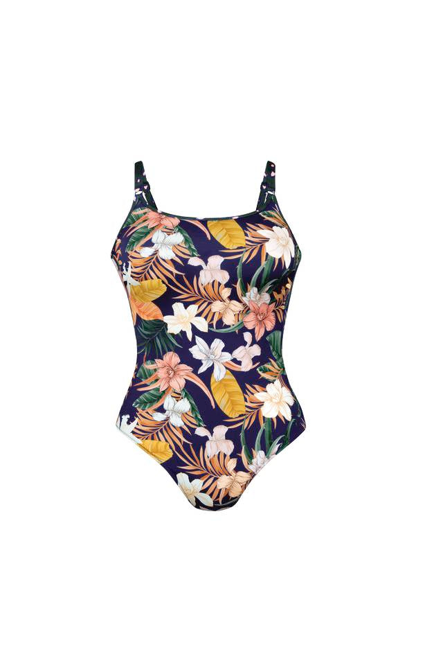 Tropical Sunset Care Swimsuit - Deep Lagoon